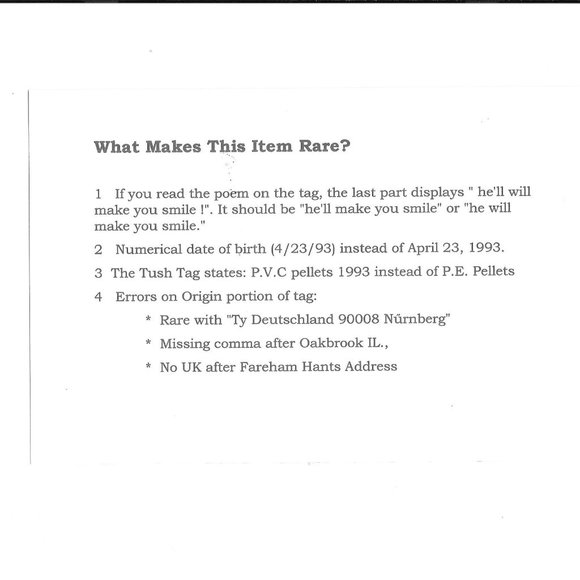 TY Beanie Babies- Squealer The Pig- Style# 4005 - Picture 11 of 11